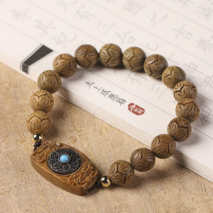 Armband Sandelholz Ebenholz Om Mani Padme Hum