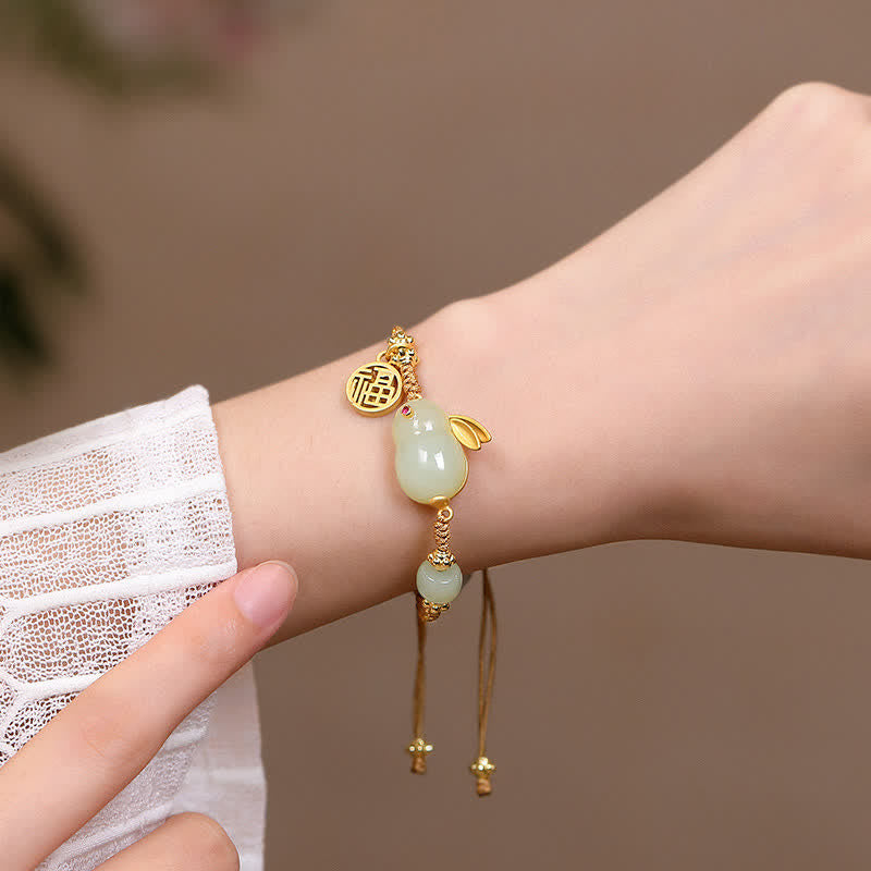 Armband Hetian Jade Hase - Glück Segen Wohlstand