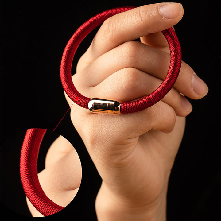Rotes Magnetisch Armband Armband am Handgelenk getragen elastisch Naturstein