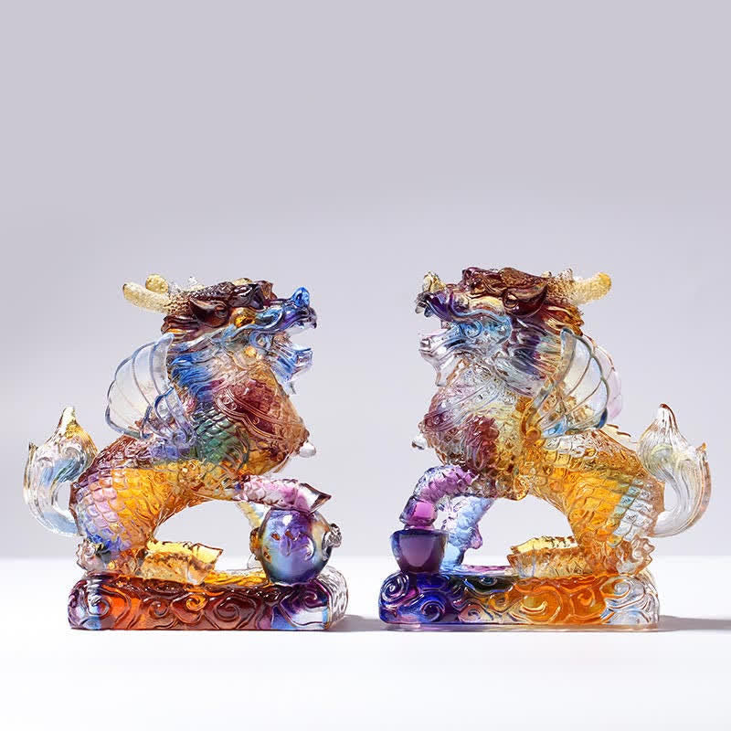 Feng Shui Deko Kirin Liuli Statue