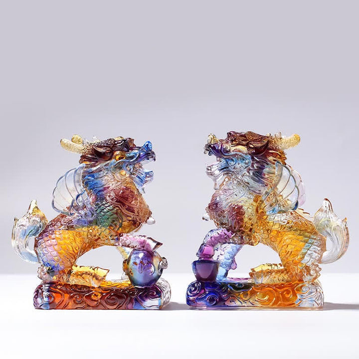 Feng Shui Deko Kirin Liuli Statue