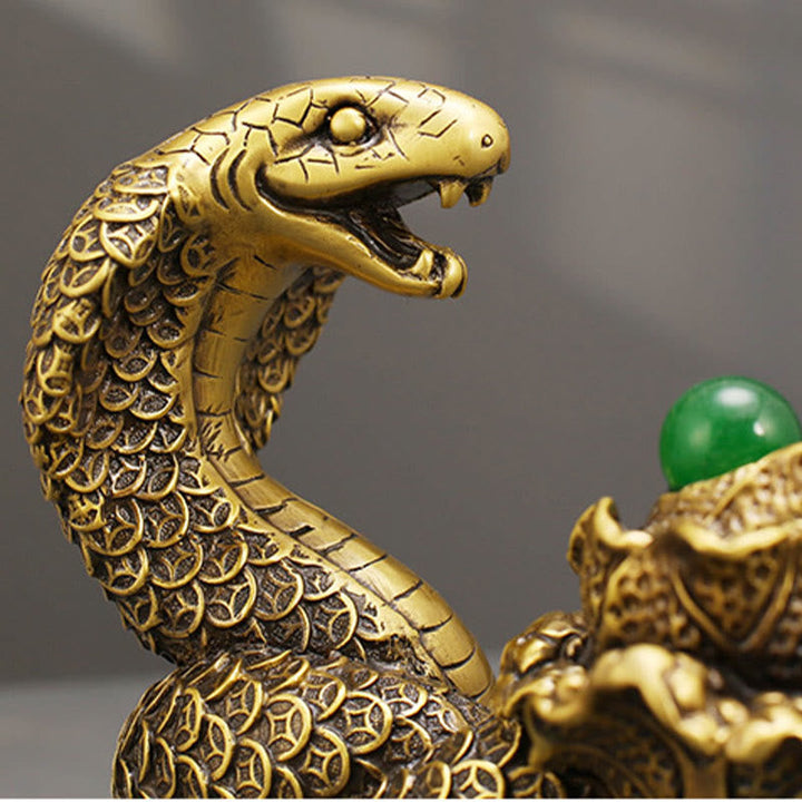 Feng Shui Deko Schlange Münzen Symbol