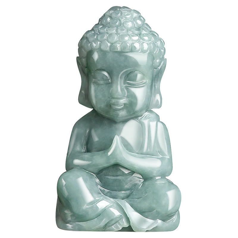 grüne Jade Buddha Pendant, Heilstein Anhänger, Kette, Meditation Stein, Schutzstein