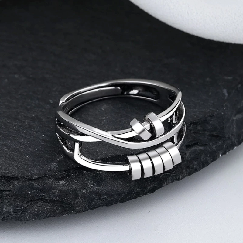 Fidget Ring Silber Verstellbar