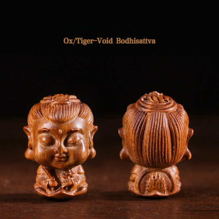 Figur Buddha Sandelholz Lotus Tierkreis Geschenk