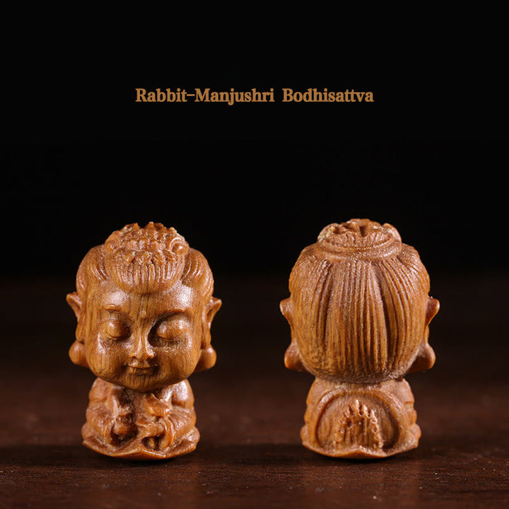 Figur Buddha Sandelholz Lotus Tierkreis Wohnzimmer