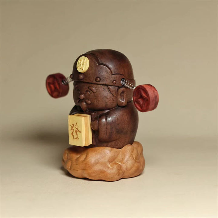 Figur Caishen Holz Reichtum Deko