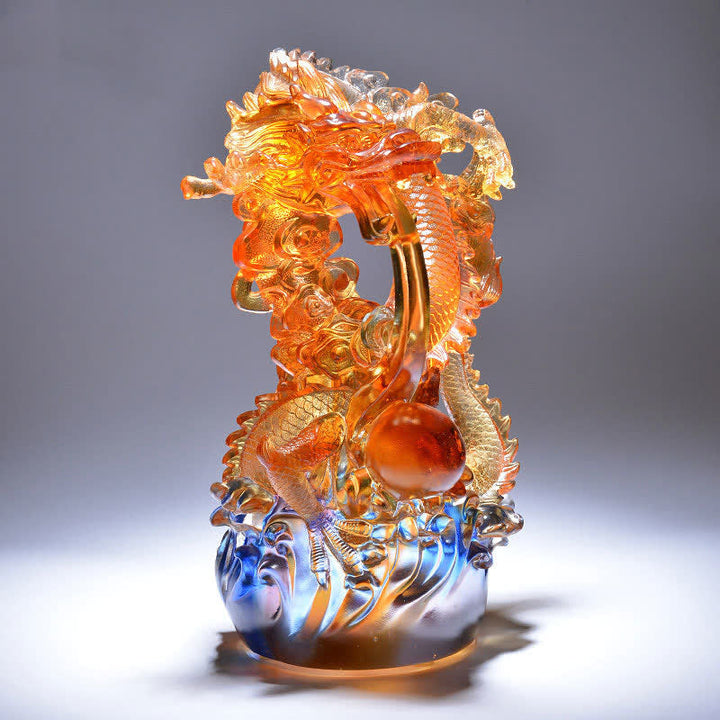 Figur Drache Erfolg Liuli Kristall Feng Shui