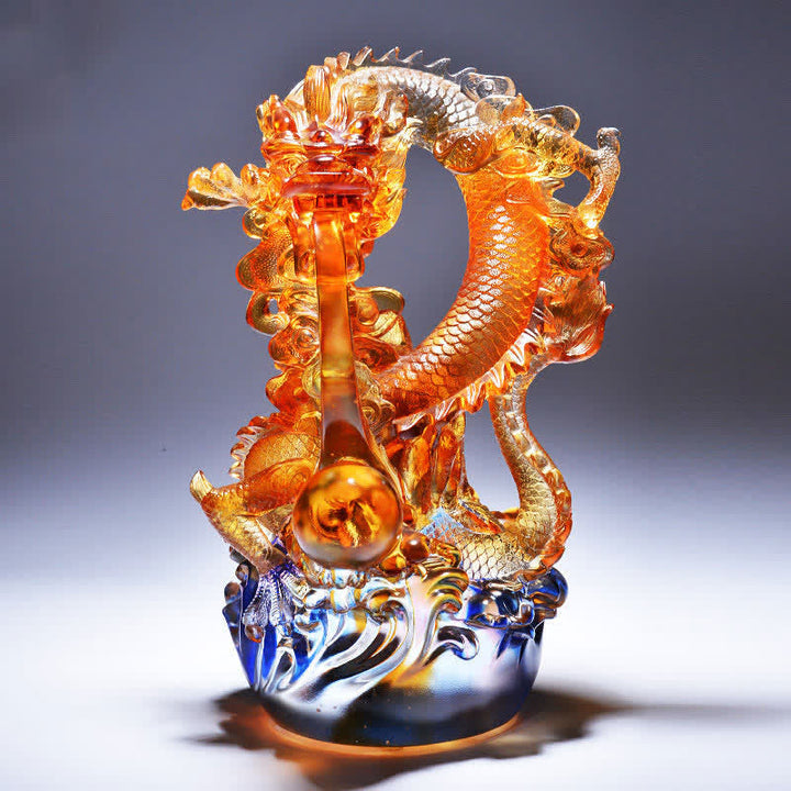 Figur Drache Erfolg Liuli Kristall Glücksbringer