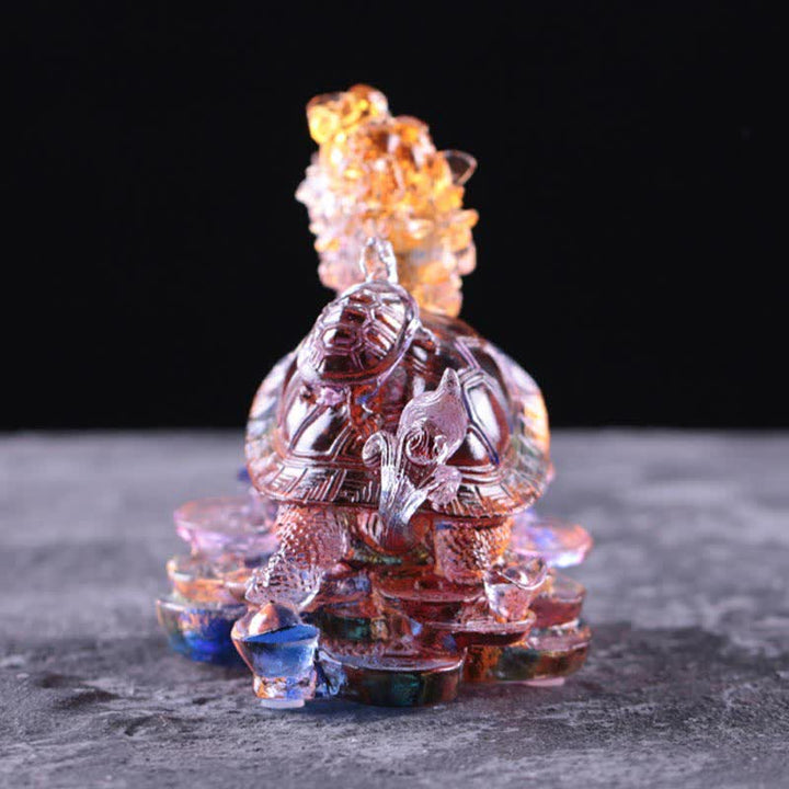 Figur Drachenschildkröte Münzen Reichtum Liuli Geschenk