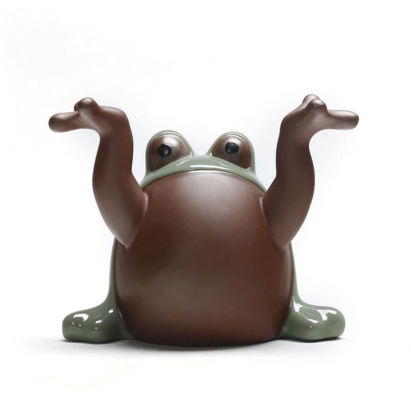 Figur Frosch Keramik Feng Shui Geschenk