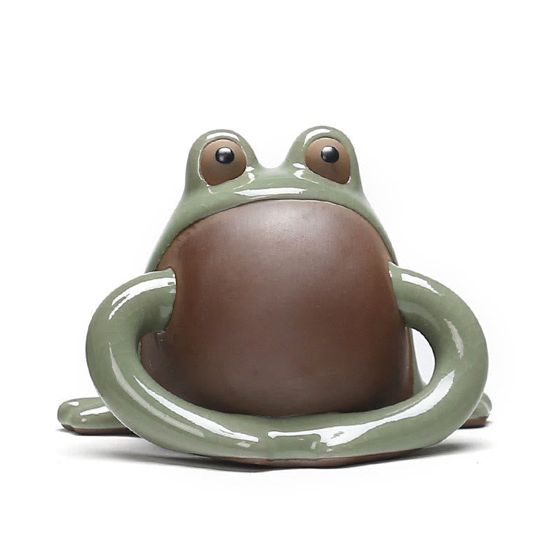 Figur Frosch Keramik Feng Shui Symbol