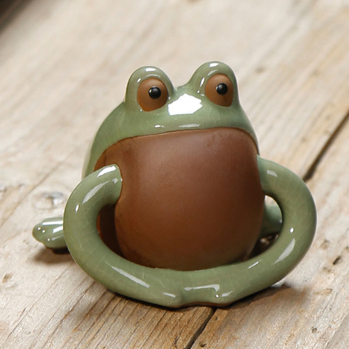 Figur Frosch Keramik Feng Shui Wohnzimmer