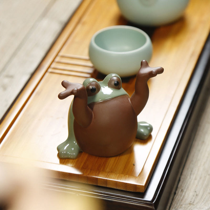 Figur Frosch Keramik Feng Shui