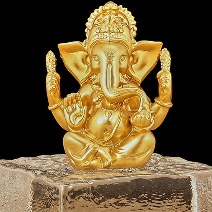 Figur Ganesha Ganpati Harz Deko Glücksbringer