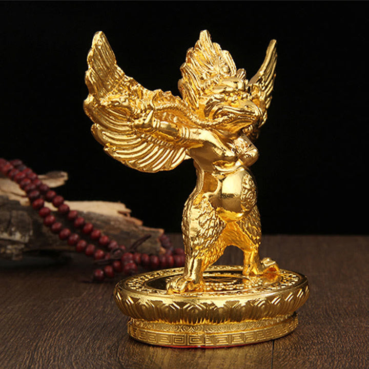 Figur Garuda Gold Schutz Tibet Feng Shui