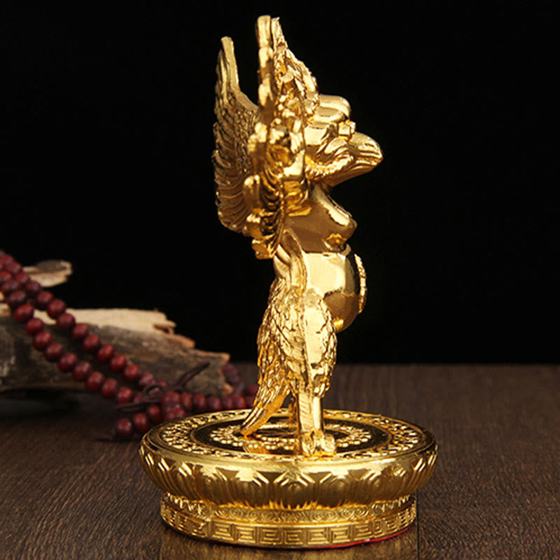 Figur Garuda Gold Schutz Tibet Statue