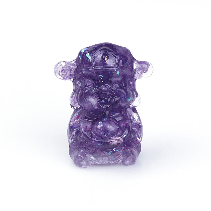 Figur Geldgott Amethyst Reichtum Glücksbringer