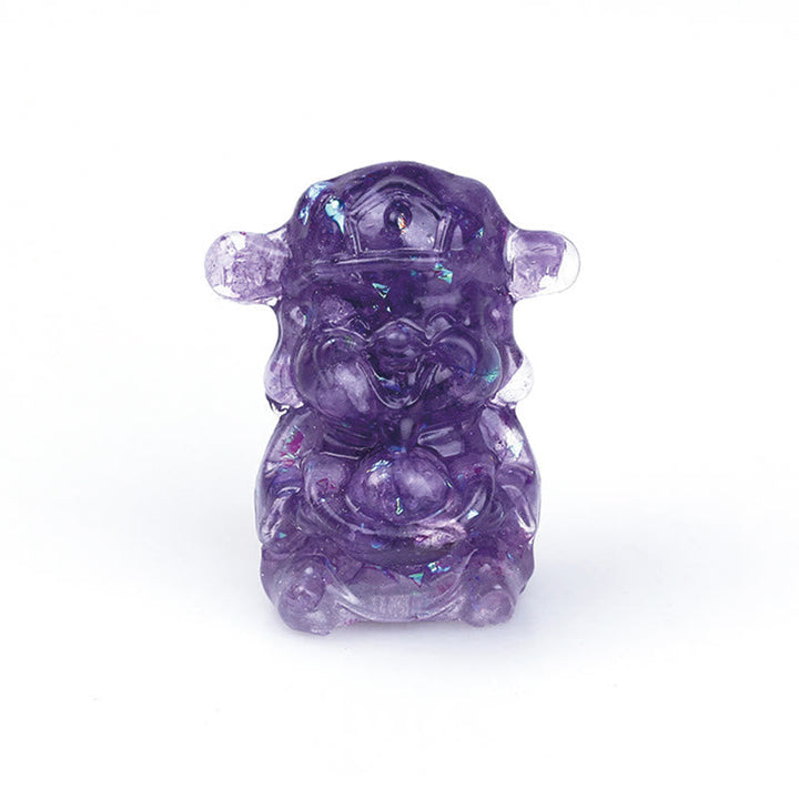 Figur Geldgott Amethyst Reichtum Glücksbringer