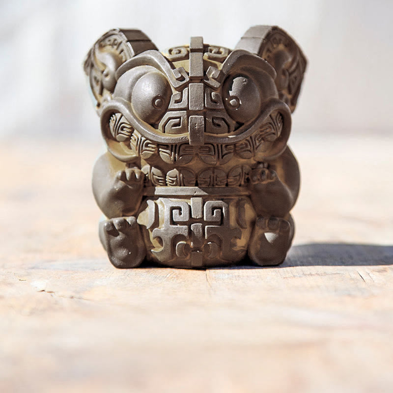 Figur Goldbiest Reichtum Rost Harz Deko