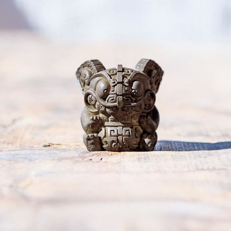 Figur Goldbiest Reichtum Rost Harz Feng Shui