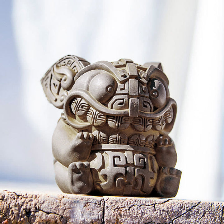 Figur Goldbiest Reichtum Rost Harz Geschenk