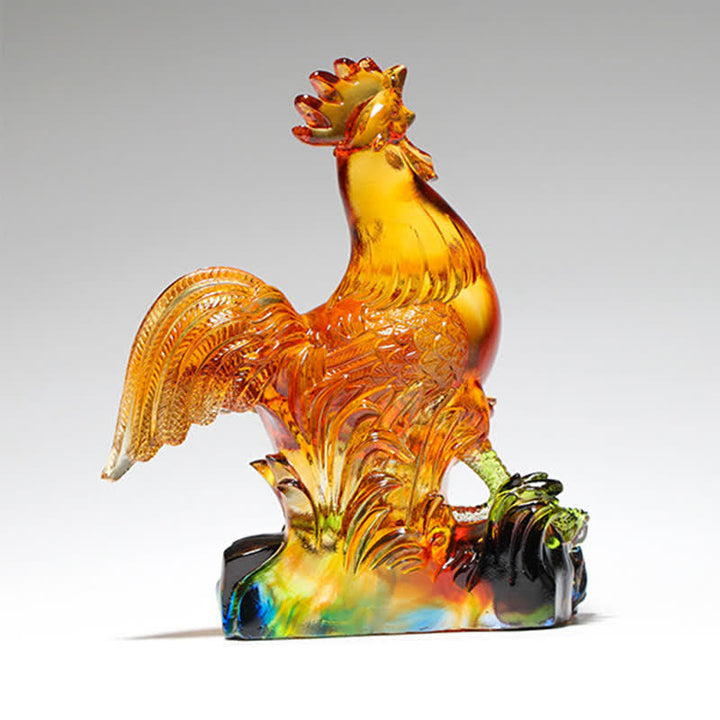 Figur Hahn Liuli Kristall Deko Glücksbringer
