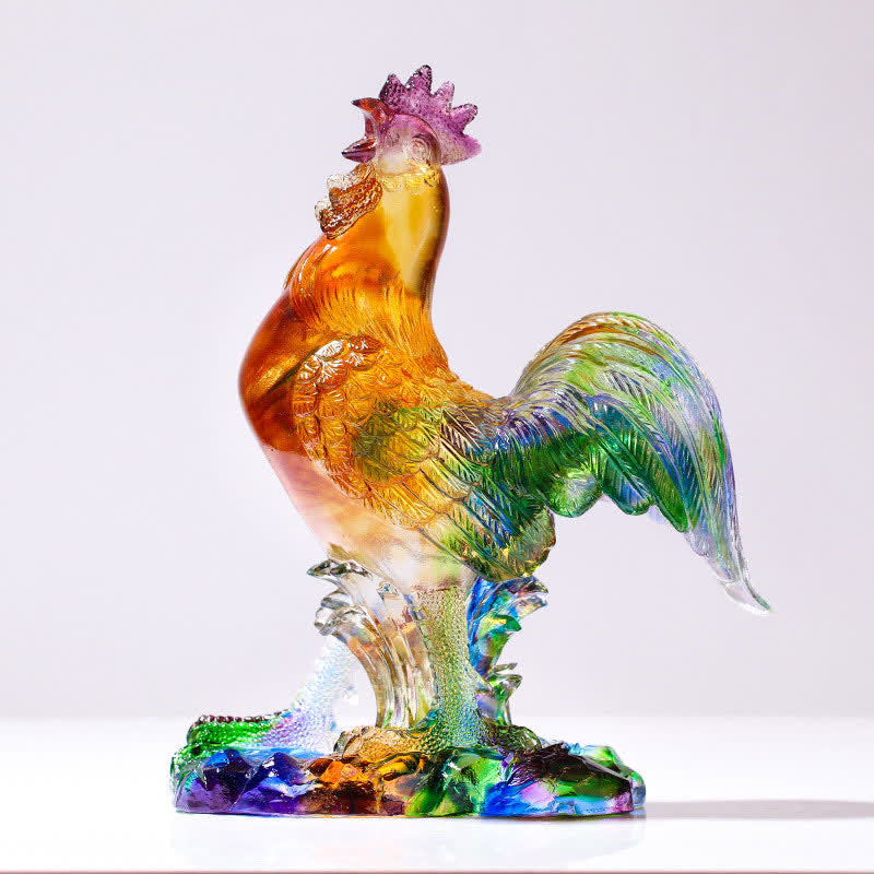 Figur Hahn Liuli Kristall Deko Symbol