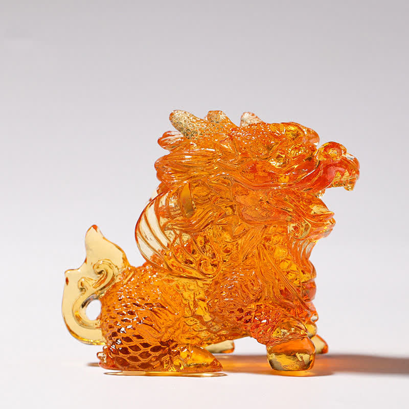 Figur Kirin Liuli Kristall Feng Shui Geschenk