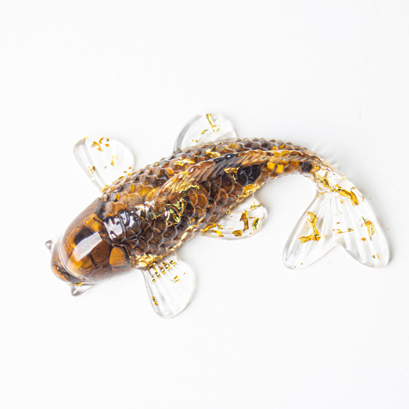 Figur Koi Fisch Kristall Glück Harz Geschenk