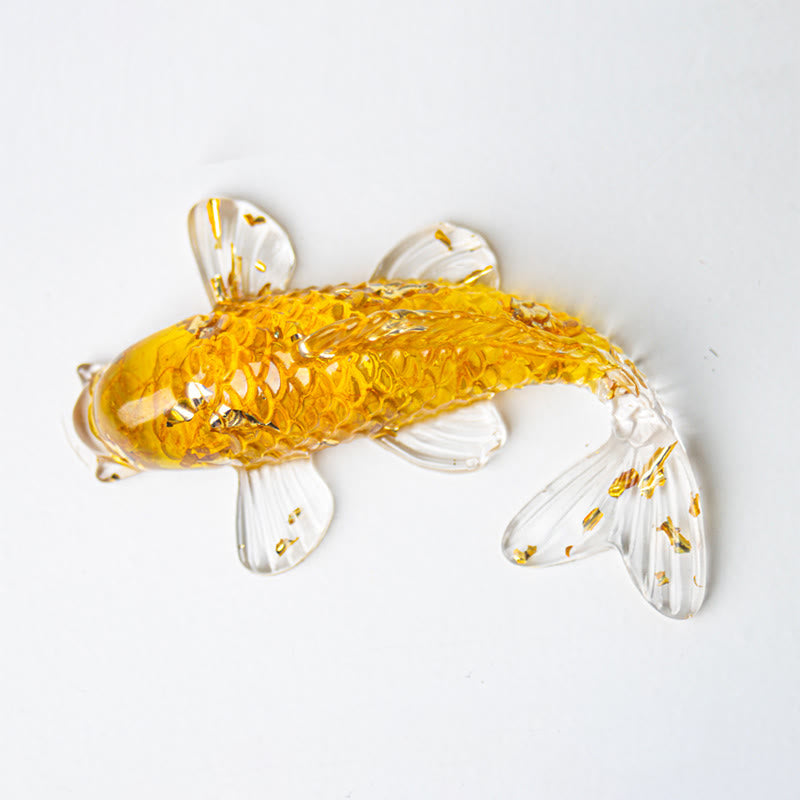 Figur Koi Fisch Kristall Glück Harz Glücksbringer