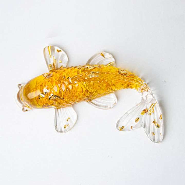 Figur Koi Fisch Kristall Glück Harz Glücksbringer
