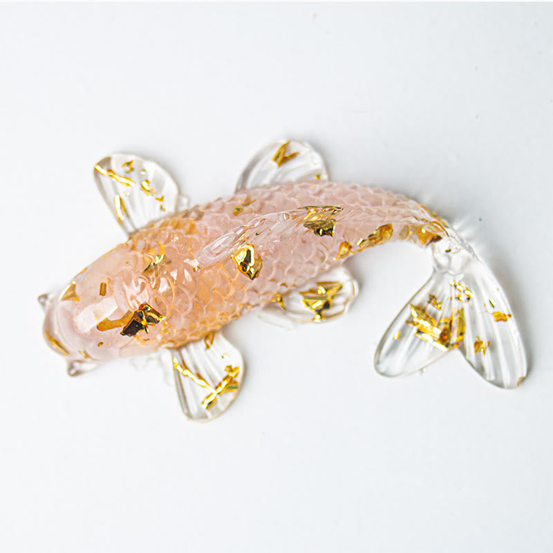 Figur Koi Fisch Kristall Glück Harz Wohnzimmer