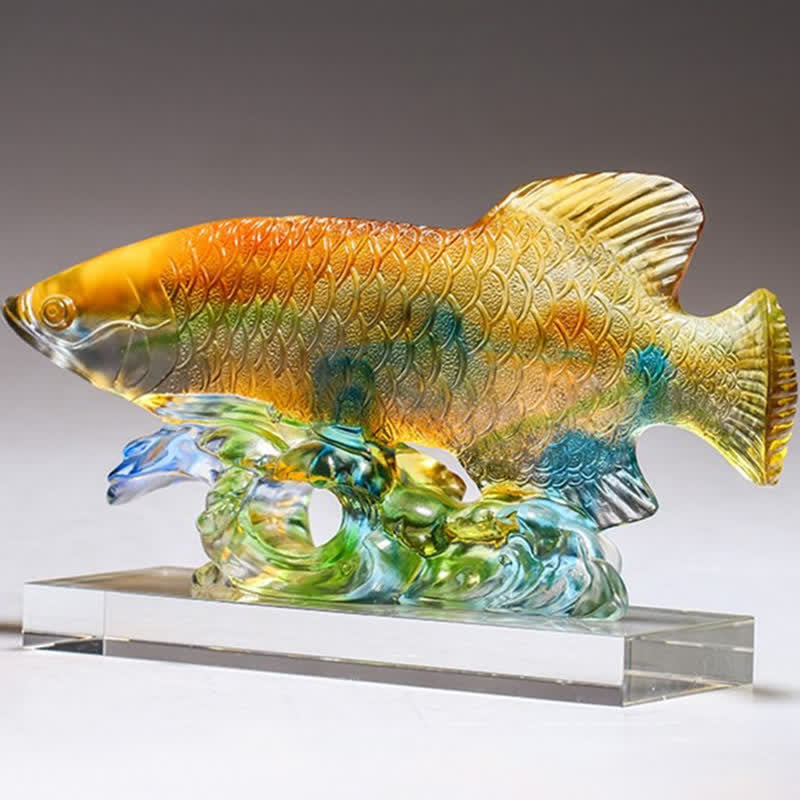 Figur Koi Fisch Liuli Glück Statue