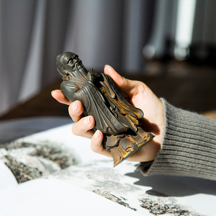 Figur Konfuzius Weisheit Eisenpulver Deko Geschenk
