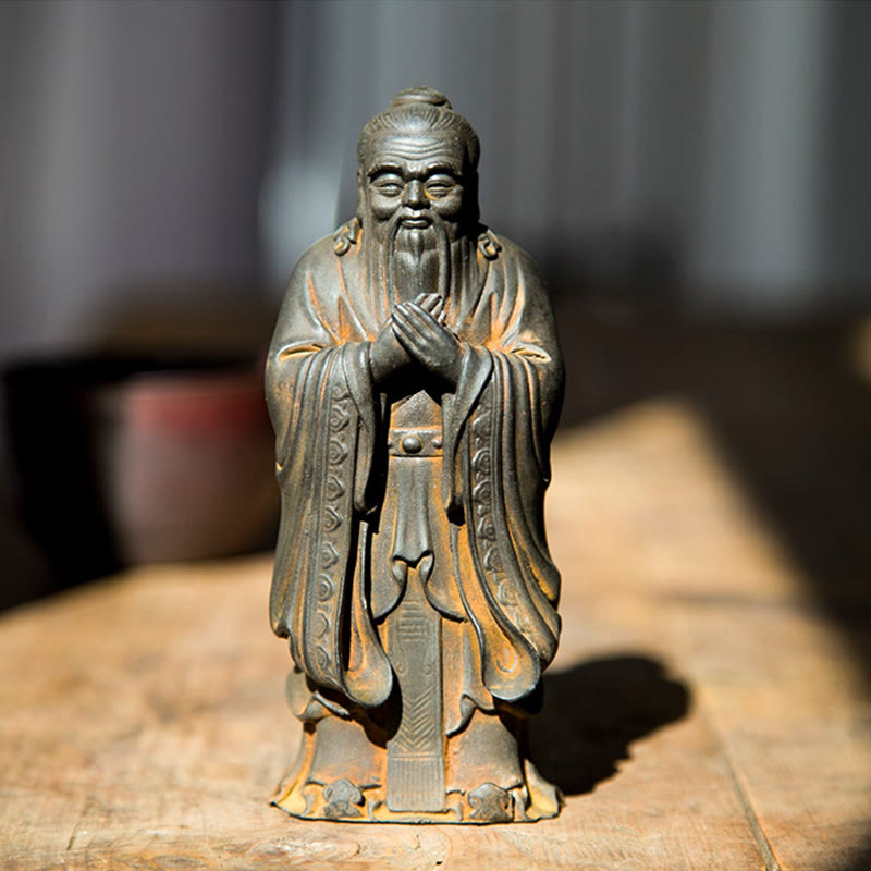 Figur Konfuzius Weisheit Eisenpulver Deko Symbol