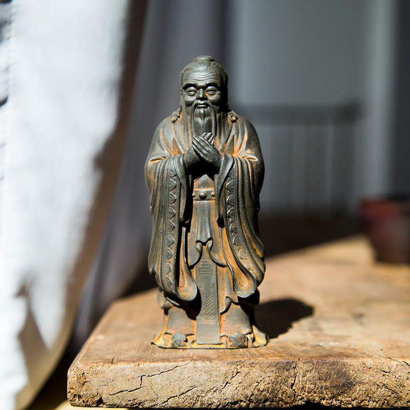 Figur Konfuzius Weisheit Eisenpulver Deko