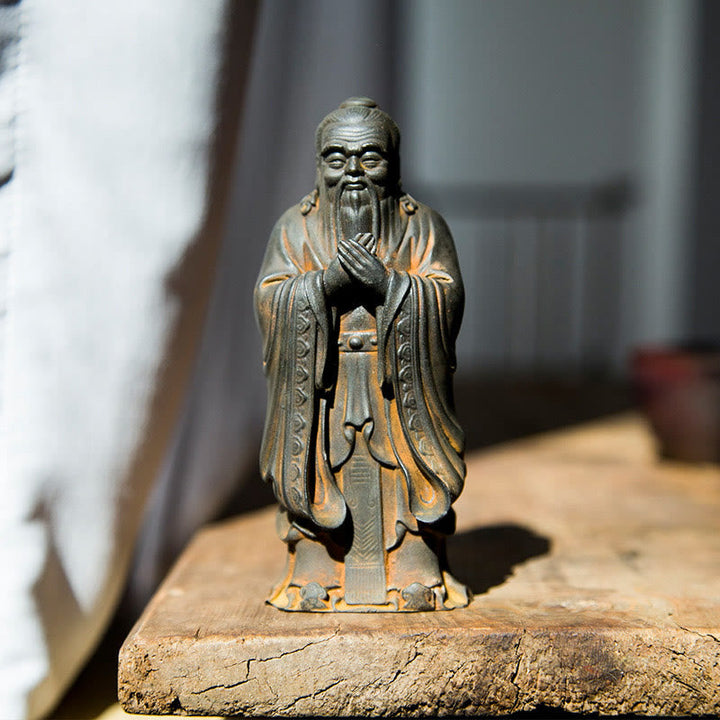 Figur Konfuzius Weisheit Eisenpulver Deko