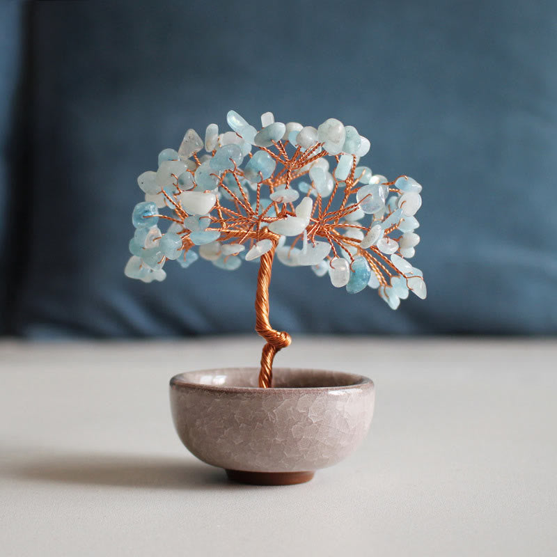 Figur Kristallbaum Citrin Reichtum Wohnzimmer