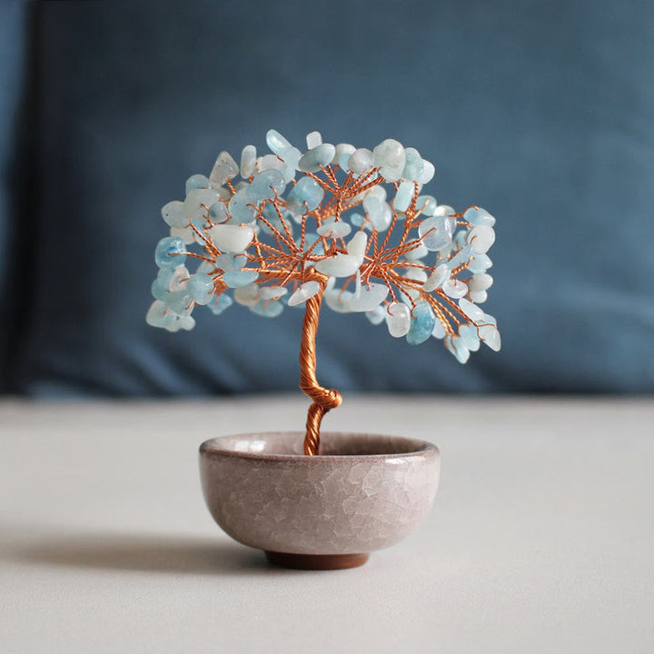 Figur Kristallbaum Citrin Reichtum Wohnzimmer