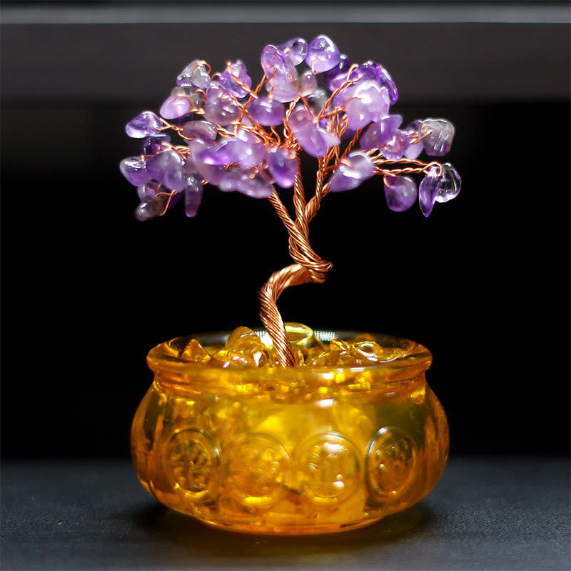 Figur Kristallbaum Edelsteine Wohlstand Feng Shui