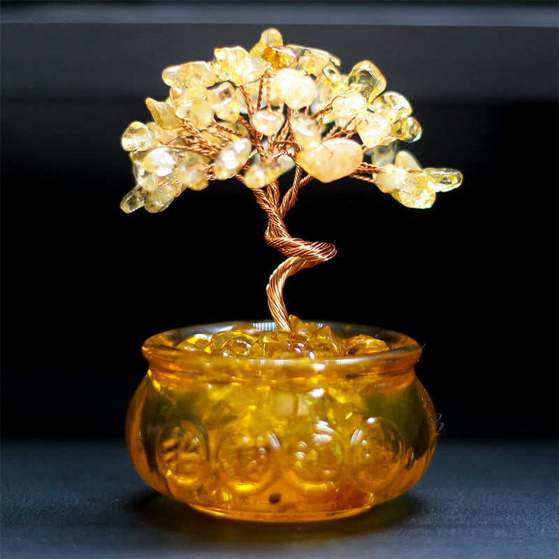 Figur Kristallbaum Edelsteine Wohlstand