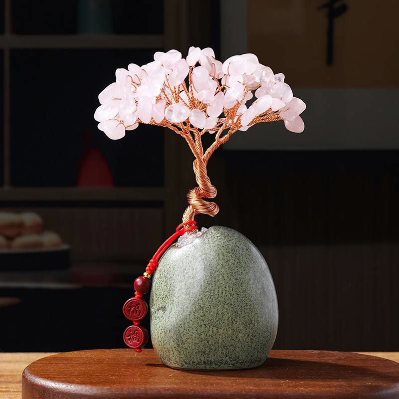 Figur Kristallbaum Keramik Amethyst Wohnzimmer