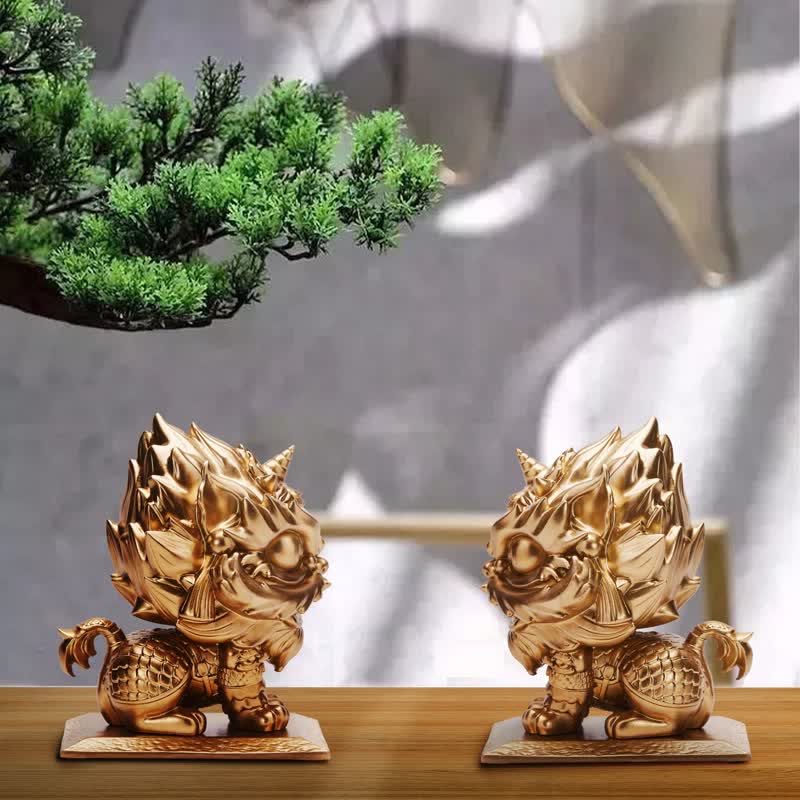 Figur Löwe Stärke Deko Resin