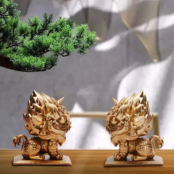 Figur Löwe Stärke Deko Resin