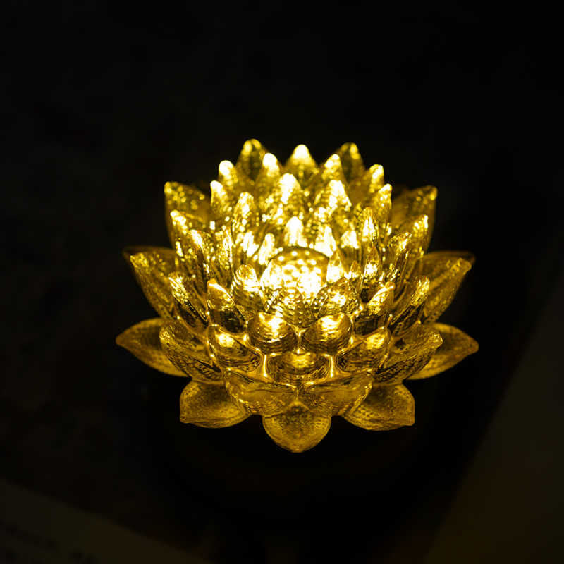 Figur Lotus Glas Messing Neuanfang Erleuchtung Feng Shui