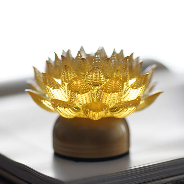 Figur Lotus Glas Messing Neuanfang Erleuchtung Geschenk