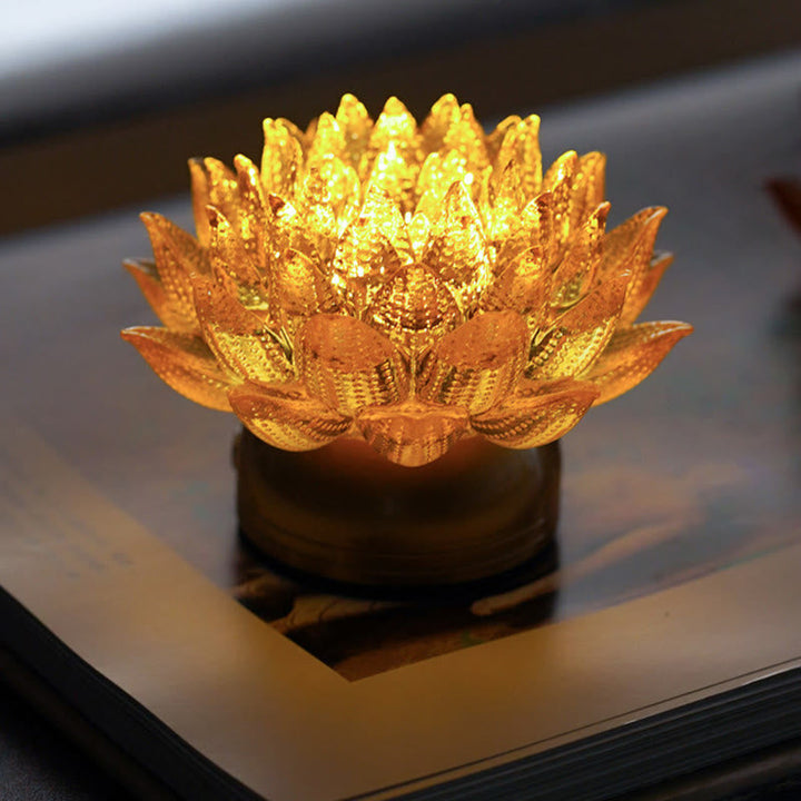 Figur Lotus Glas Messing Neuanfang Erleuchtung
