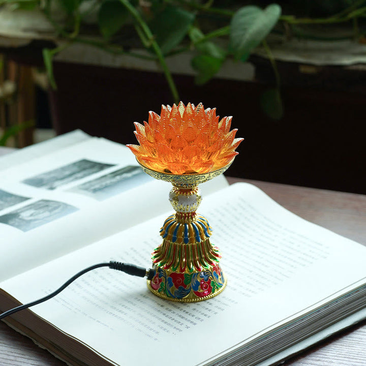 Figur Lotus Liuli Acht Glückssymbole Erleuchtung Deko