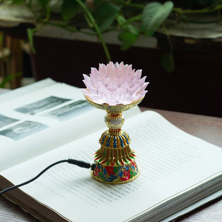 Figur Lotus Liuli Acht Glückssymbole Erleuchtung Geschenk